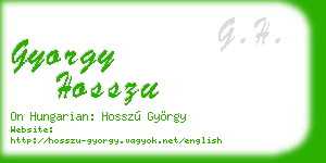 gyorgy hosszu business card