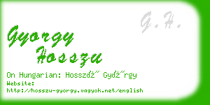 gyorgy hosszu business card